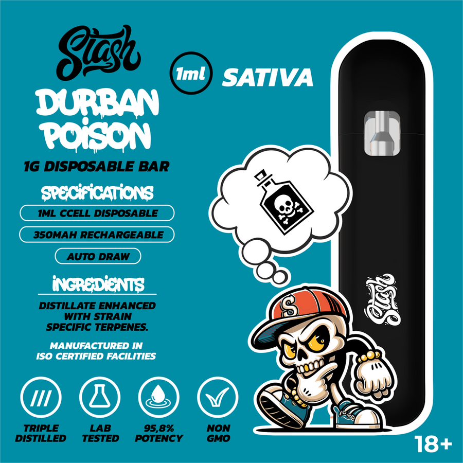 STASH - Durban Poison - 1ml Disposable Vape Pen