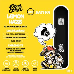 STASH - Lemon Haze - 1ml Disposable Vape Pen
