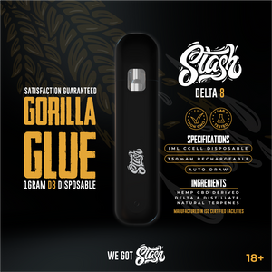 STASH D8 - Gorilla Glue - 1ml Disposable Vape Pen